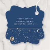 Halo Moon Celestial Mystical Blue Vielen Dank Geschenkanhänger (Rückseite)