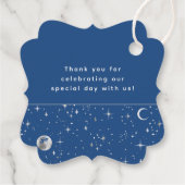 Halo Moon Celestial Mystical Blue Vielen Dank Geschenkanhänger (Rückseite)