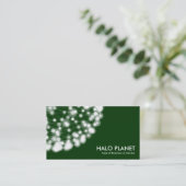 Halo Planet - Dunkelgrün Visitenkarte (Stehend Vorderseite)