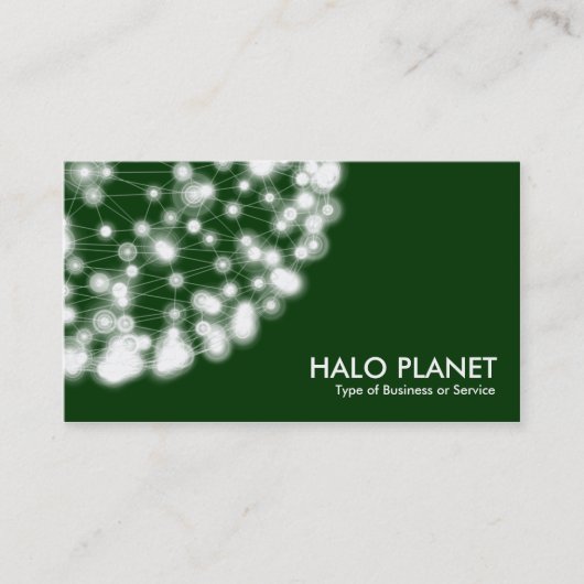 Halo Planet - Dunkelgrün Visitenkarte (Vorderseite)