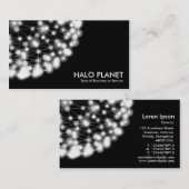 Halo Planet - Schwarz Visitenkarte (Vorne/Hinten)