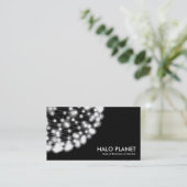 Halo Planet - Schwarz Visitenkarte (Stehend Vorderseite)