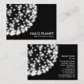Halo Planet - Schwarz Visitenkarte (Vorne/Hinten)