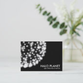 Halo Planet - Schwarz Visitenkarte (Stehend Vorderseite)