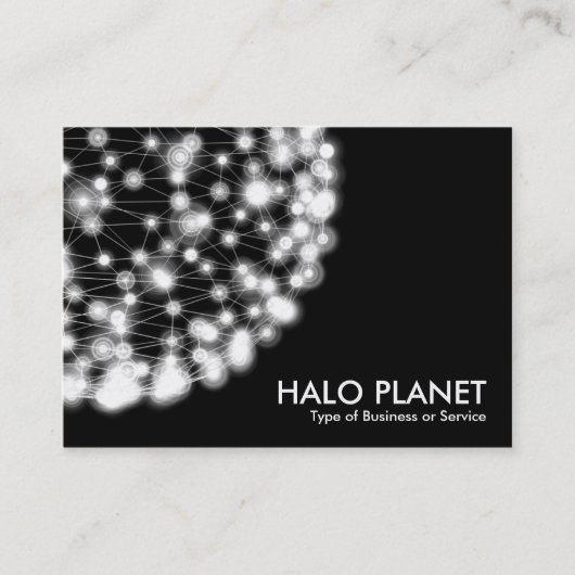 Halo Planet - Schwarz Visitenkarte (Vorderseite)