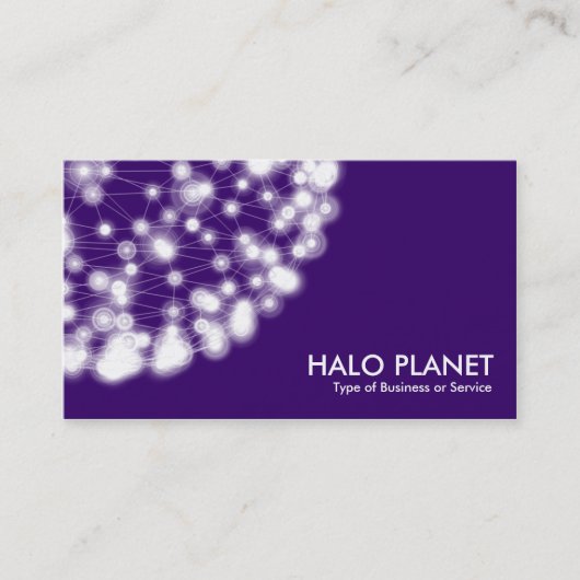 Halo Planet - Tief Lila Visitenkarte (Vorderseite)