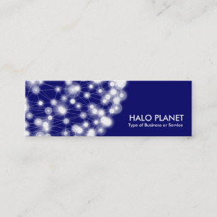 Halo-Planet - Tiefes Navy Mini Visitenkarte