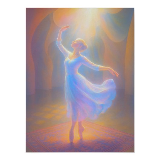 Halo Pointe: Ätherische Ballet Eleganz in Bewegung Poster (Vorderseite)