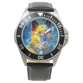 Halo: Portrait eines deutschen Hirten Armbanduhr