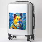 Halo: Portrait eines deutschen Hirten Aufkleber (Koffer)