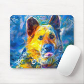 Halo: Portrait eines deutschen Hirten Mousepad (Mit Mouse)