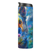 Halo: Portrait eines deutschen Hirten Thermosbecher (Nach rechts gedreht)