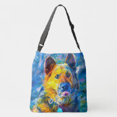 Halo: Portrait eines deutschen Hirten Tragetaschen Mit Langen Trägern (Rückseite)