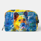 Halo: Portrait eines deutschen Hirten Waschbeutel (Rückseite)