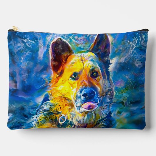 Halo: Portrait eines deutschen Hirten Zubehörtasche (Vorderseite)