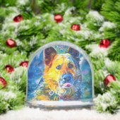 Halo: Portrait of a German Shepherd Schneekugeln (Weihnachten)