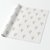 Halo rund um Candle Flame Muster Elegantes Gold Geschenkpapier (Ungerollt)