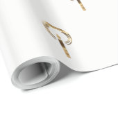 Halo rund um Candle Flame Muster Elegantes Gold Geschenkpapier (Rolleneckpunkt)