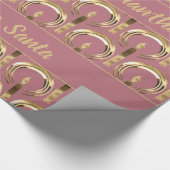 Halo rund um Candle Flame Rose Weihnachten Geschenkpapier (Ecke)