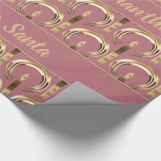 Halo rund um Candle Flame Rose Weihnachten Geschenkpapier (Ecke)