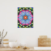 Halogenkinetische Collage Kaleidoskop-Poster Poster (Küche)