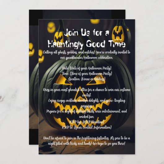 Halogenpumpen Einladung (Vorne/Hinten)