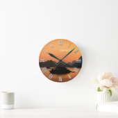 Halong Bay Boote, Vietnam Golden Sunset, Sea Runde Wanduhr (Zuhause)