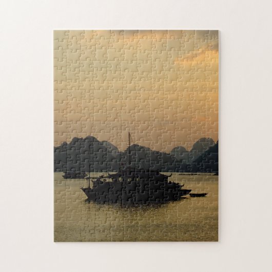 Halong Bay, Sunset & Vietnam/Asia Piraten Puzzle (Vertikal)