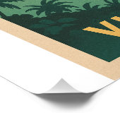 Halong Bay, Vietnam Retro Travel 2025 Poster (Ecke)