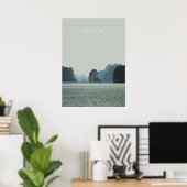 Halong Bay, Vietnam Travel Artwork Poster (Heimbüro)