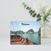 Halong-Boot Postkarte (Stehend Vorderseite)
