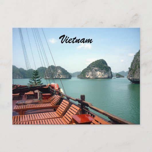 Halong-Boot Postkarte (Vorderseite)