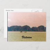 Halong-Boote Postkarte (Vorne/Hinten)