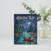 Halong-Bucht Vietnam Postkarte (Stehend Vorderseite)