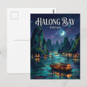Halong-Bucht Vietnam Postkarte (Vorne/Hinten)