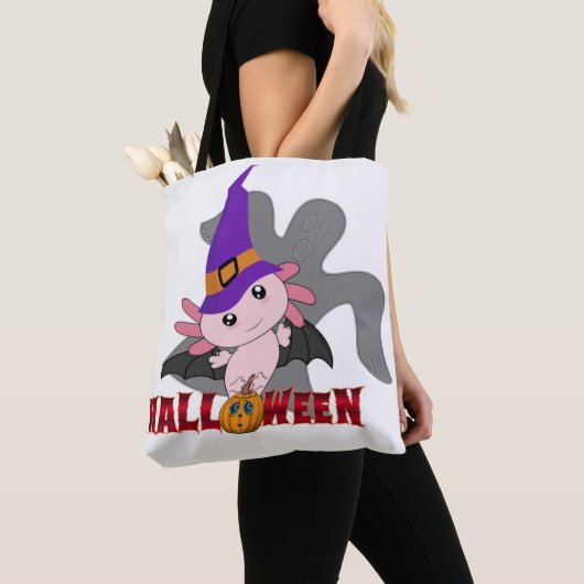 Haloween Axolotl Tasche (Von Nahem)