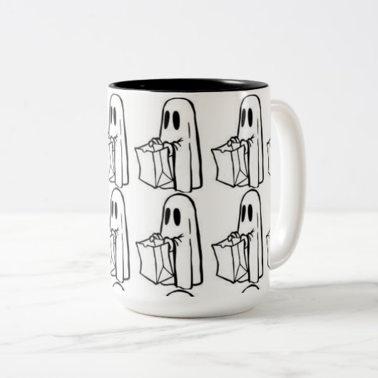 HALOWEEN GHOST BEÄNGSTIGENDE TASSE (VorderseiteRechts)
