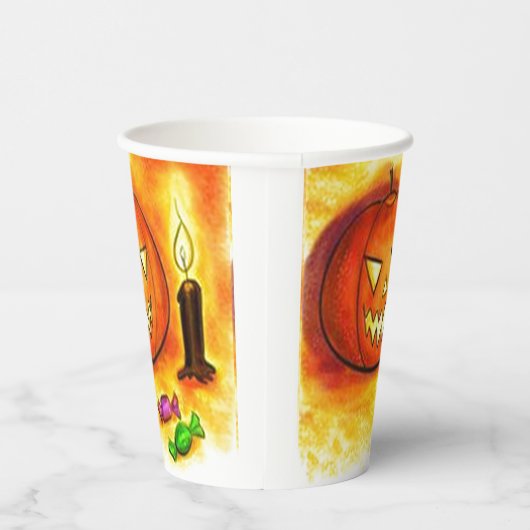 Haloween Pumfin Pappbecher (Rechts)