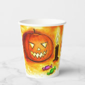 Haloween Pumfin Pappbecher (Vorderseite)