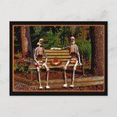 Haloween Skelette Postkarte (Vorderseite)
