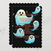 Haloween Spooky Ghost Einladung (Vorne/Hinten)