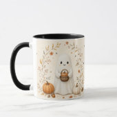 Haloween Tasse Geist Herbstblätter (Links)