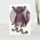 Haloween Vampire Cat Card Karte (Vorderseite)