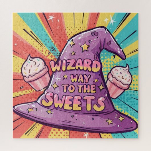 Haloween Wizard Weg zu den Süßigkeiten Puzzle (Vertikal)