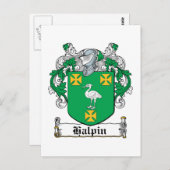 Halpin Familienwappen Postkarte (Vorne/Hinten)