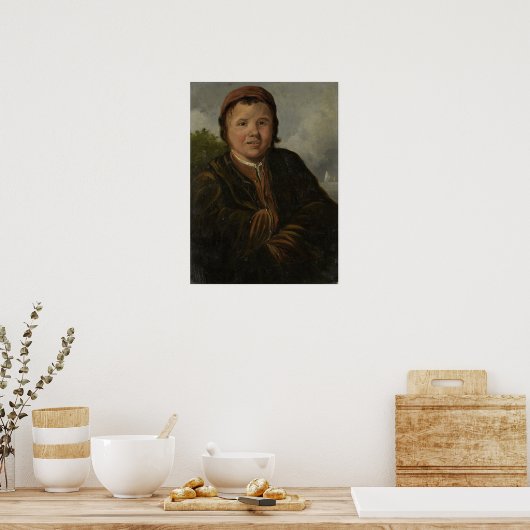 Hals - Fischerjunge Poster (Küche)