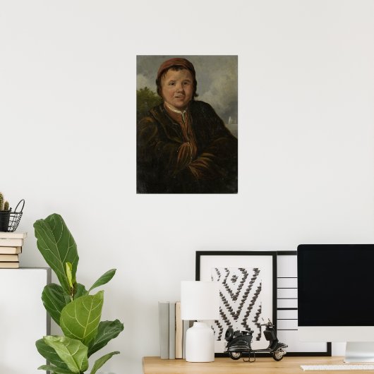 Hals - Fischerjunge Poster (Heimbüro)