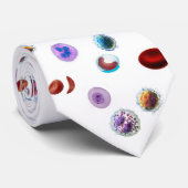 Hals-Krawatte - Blutzellen auf weißem Gewebe Krawatte (Gerollt)