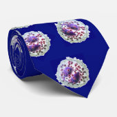 Hals-Krawatte - Eosinophilia auf Blau Krawatte (Gerollt)