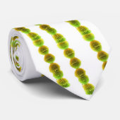 Hals-Krawatte - Streptokokke (Grün auf Weiß) Krawatte (Gerollt)